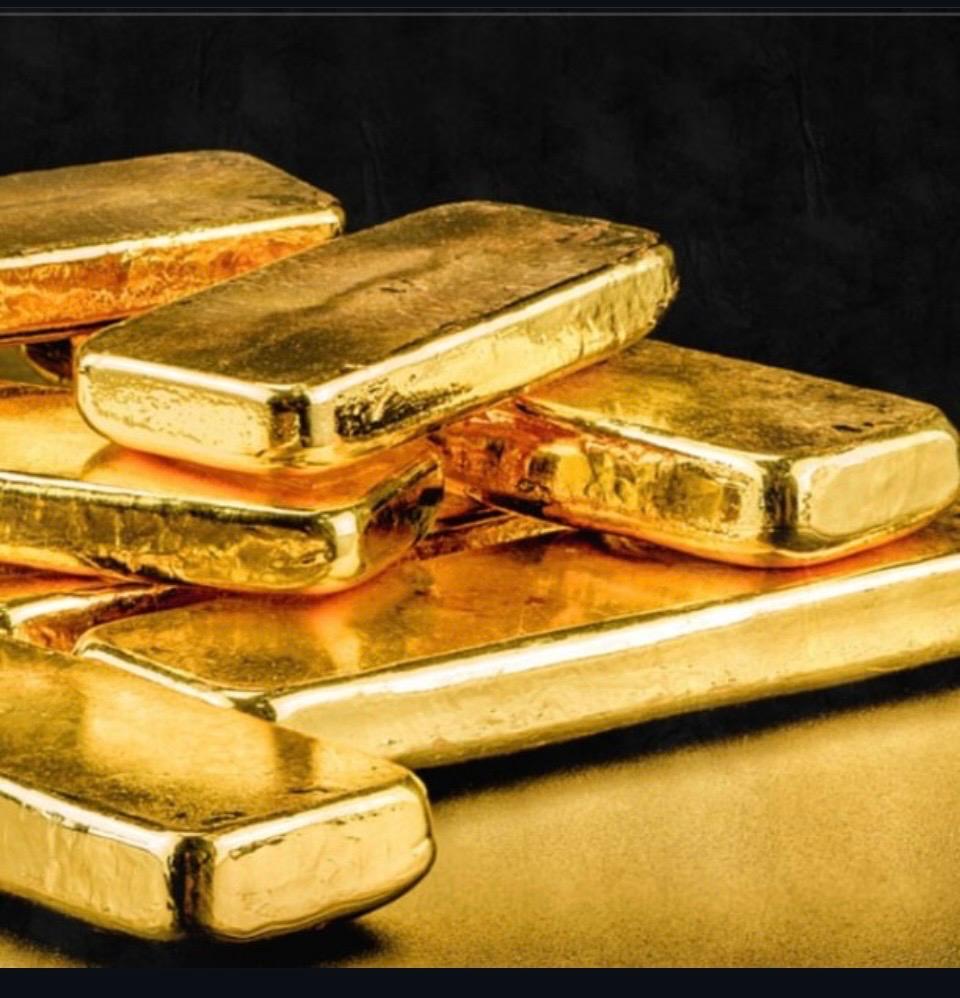 Stacked gold bars